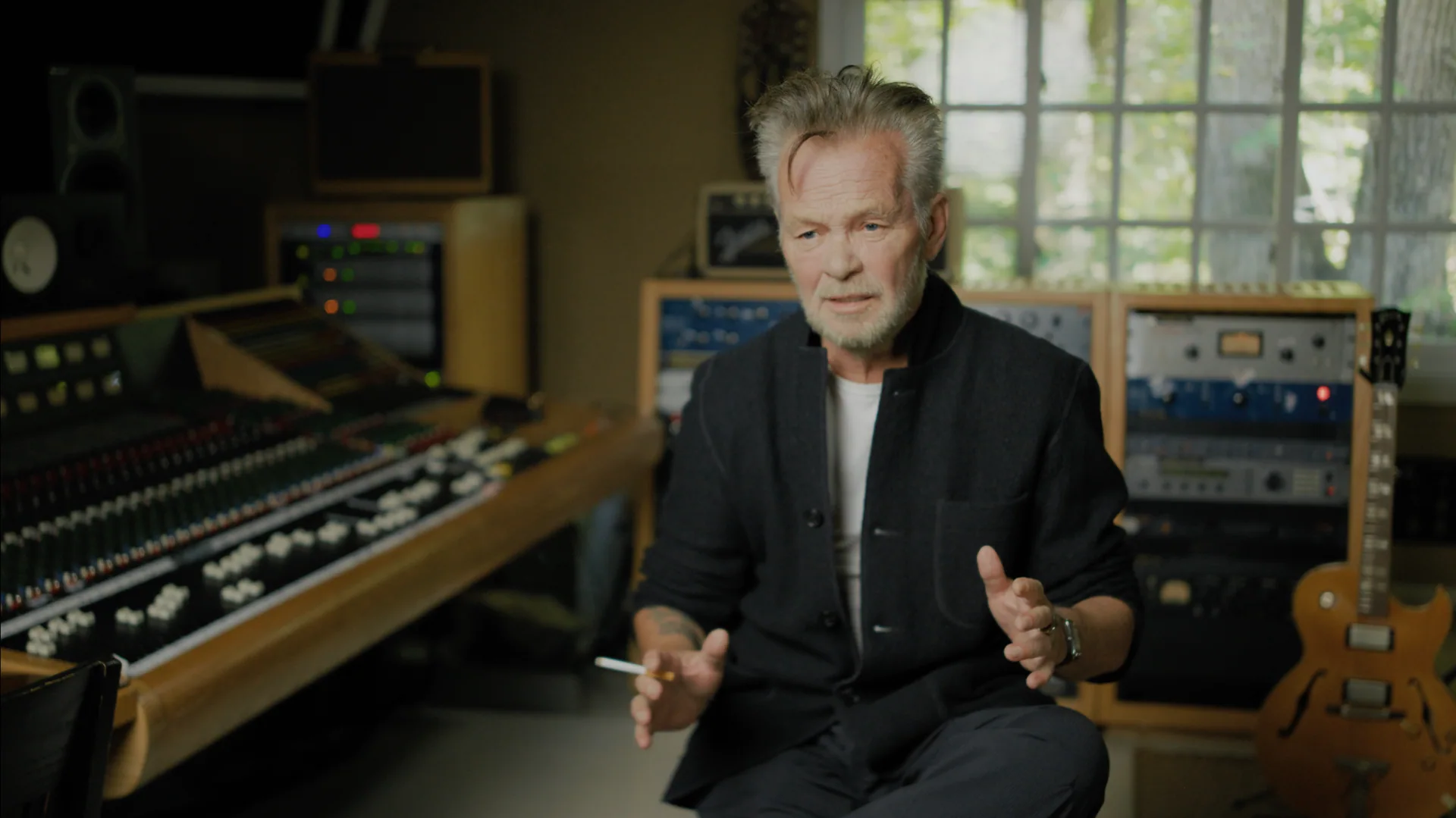 Wider view of the interview with John Mellencamp